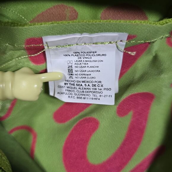 Cabo San Lucas Graphic Design Bag Bright Green Tote Zippered Heart Beach Travel - Picture 6 of 8